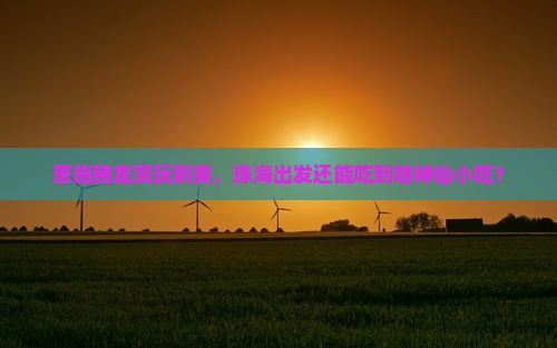 珠海去恩施腾龙洞旅游小吃