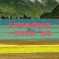 毕节到恩施腾龙洞一日