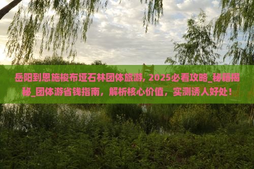岳阳到恩施梭布垭石林团体旅游