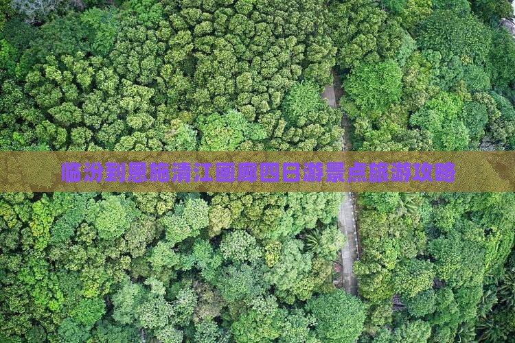 临汾到恩施清江画廊四日游