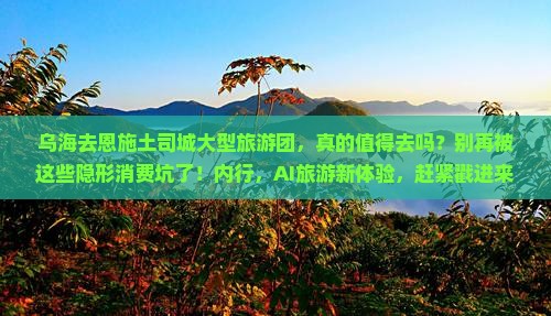 乌海去恩施土司城大型旅游团