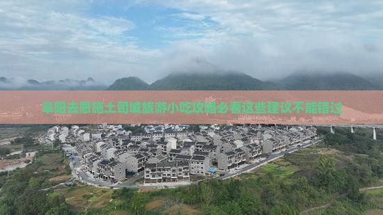 阜阳去恩施土司城旅游小吃攻略必看这些建议不能错过