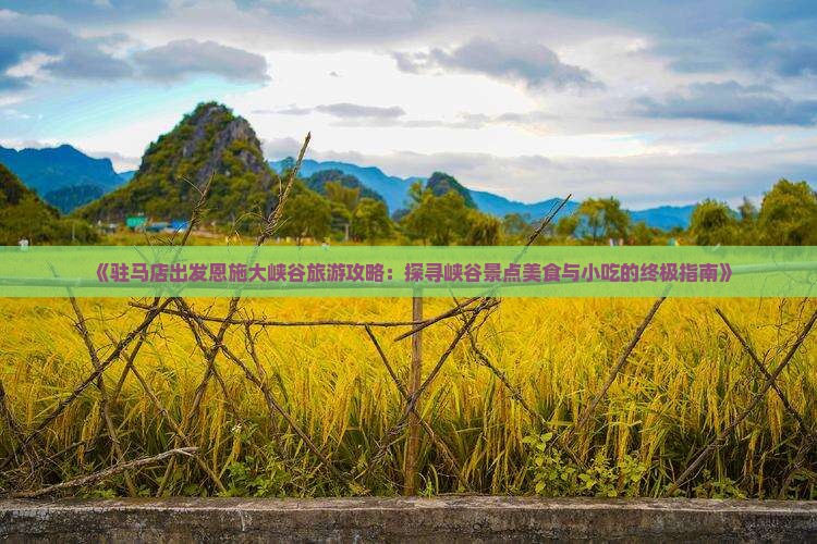 《驻马店出发恩施大峡谷旅游攻略：探寻峡谷景点美食与小吃的终极指南》