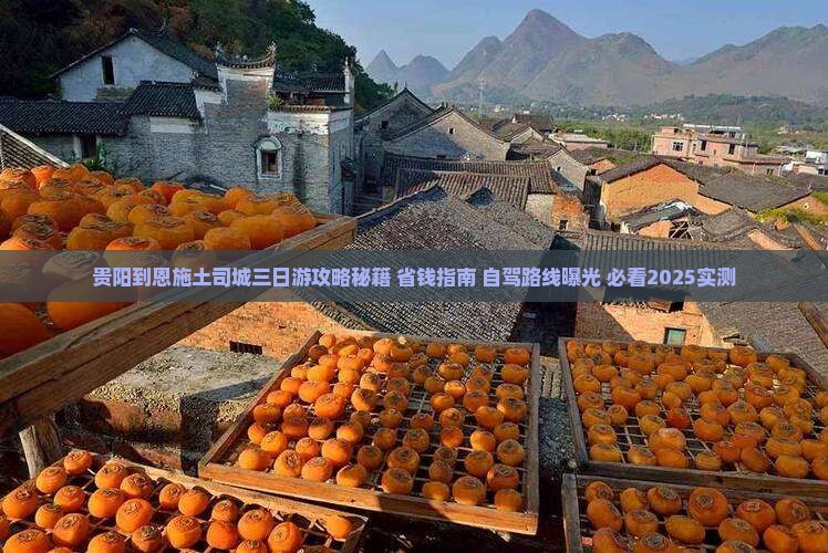 贵阳到恩施土司城三日游
