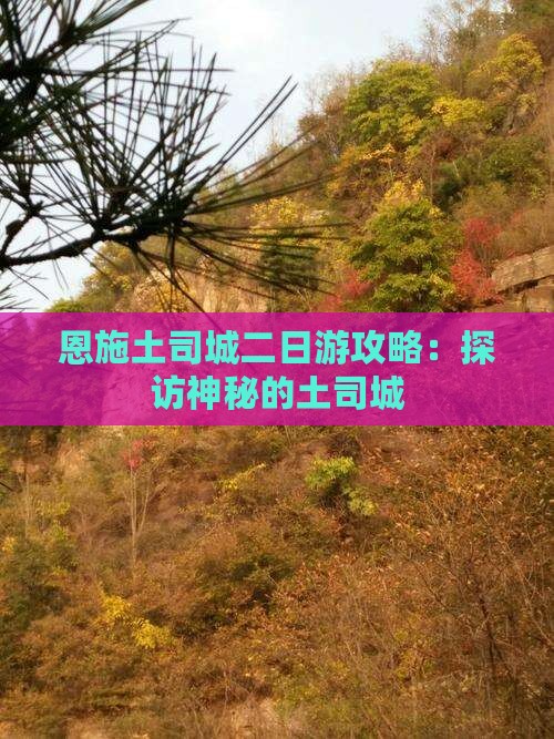 冬天去恩施土司城二日游