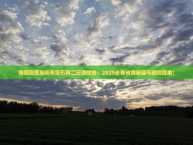 衡阳到恩施梭布垭石林二日游