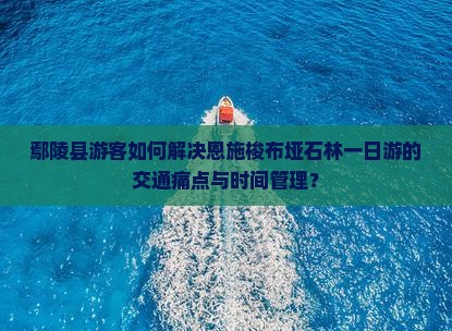 鄢陵县游客如何解决恩施梭布垭石林一日游的交通痛点与时间管理？
