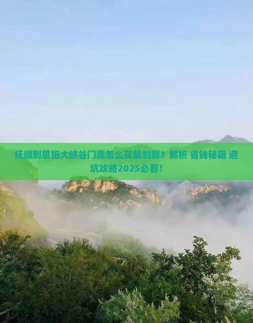 抚顺到恩施大峡谷门票