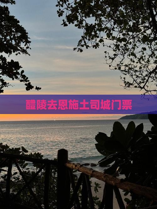 醴陵去恩施土司城门票