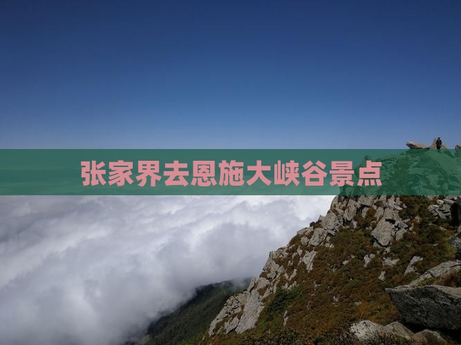 张家界去恩施大峡谷景点
