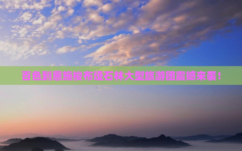 百色到恩施梭布垭石林大型旅游团