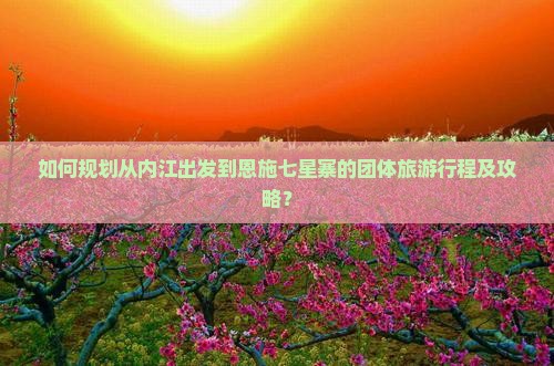 如何规划从内江出发到恩施七星寨的团体旅游行程及攻略？
