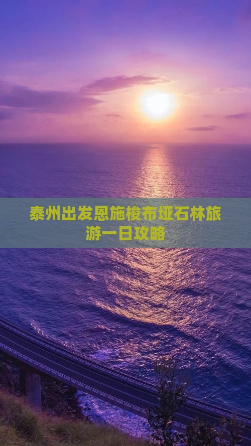 泰州出发恩施梭布垭石林旅游一日攻略