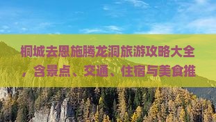 桐城去恩施腾龙洞旅游