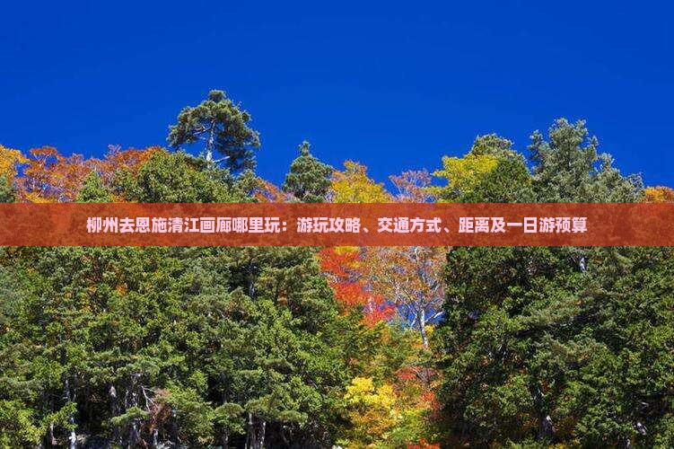 柳州去恩施清江画廊哪里玩：游玩攻略、交通方式、距离及一日游预算