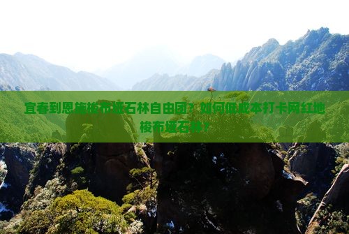 宜春到恩施梭布垭石林自由团？如何低成本打卡网红地梭布垭石林？