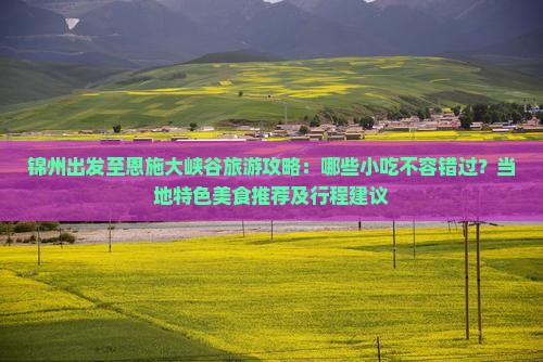 锦州出发至恩施大峡谷旅游攻略：哪些小吃不容错过？当地特色美食推荐及行程建议