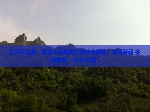 石河子去恩施土司城四日游