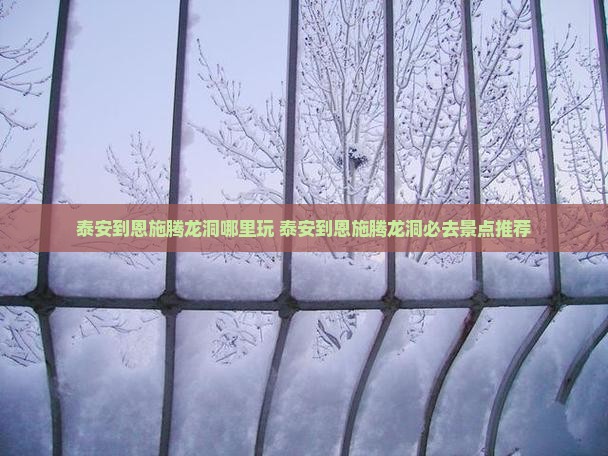 泰安到恩施腾龙洞哪里玩