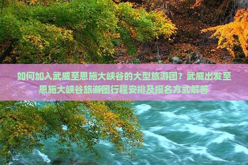 如何加入武威至恩施大峡谷的大型旅游团？武威出发至恩施大峡谷旅游团行程安排及报名方式解答