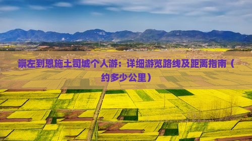 崇左到恩施土司城个人游：详细游览路线及距离指南（约多少公里）