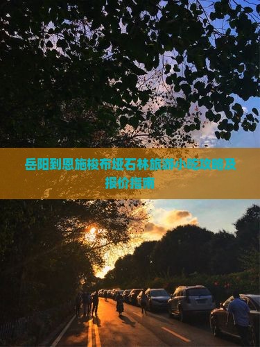 岳阳到恩施梭布垭石林旅游小吃攻略及报价指南