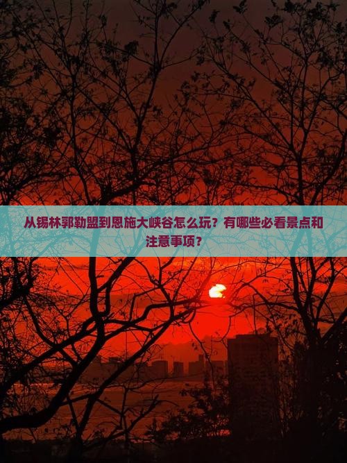 从锡林郭勒盟到恩施大峡谷怎么玩？有哪些必看景点和注意事项？