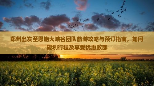 郑州出发至恩施大峡谷团队旅游攻略与预订指南，如何规划行程及享受优惠政部