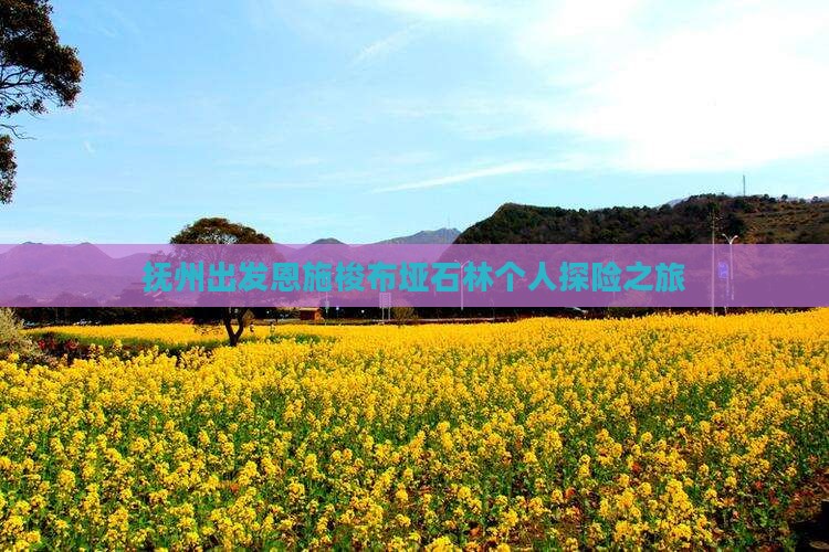 抚州出发恩施梭布垭石林个人探险之旅