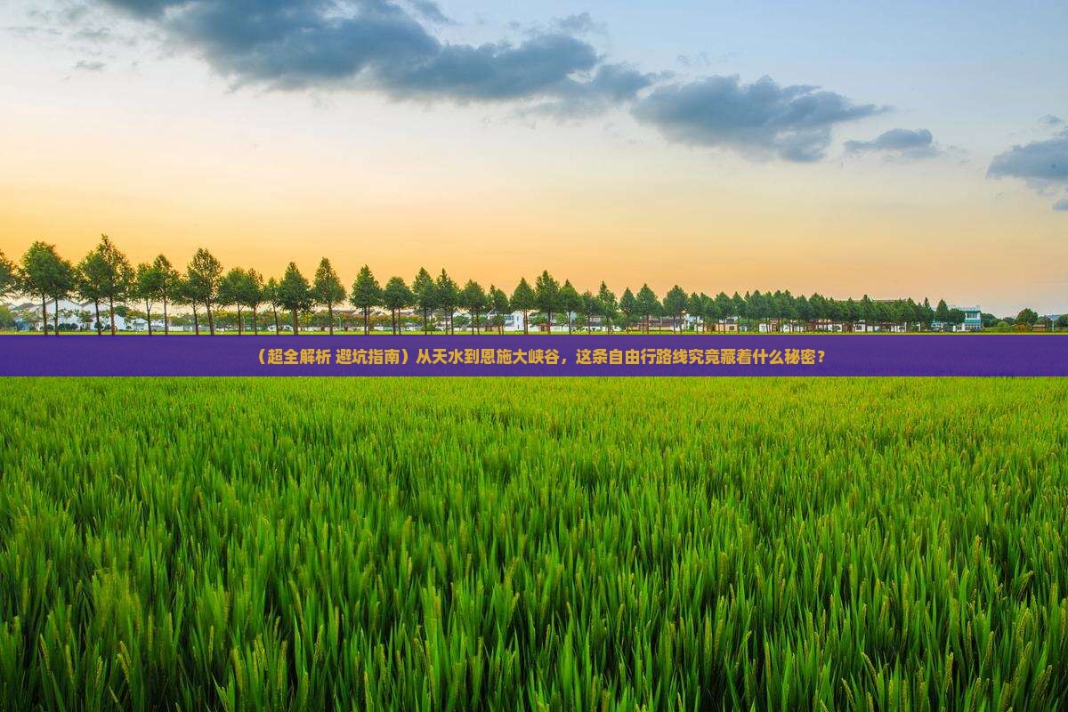 天水到恩施大峡谷自由团