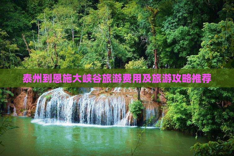泰州到恩施大峡谷团体旅游