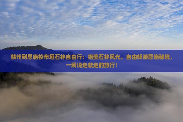 赣州到恩施梭布垭石林自由行