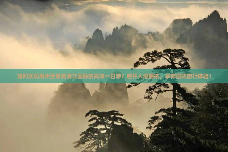 如何实现惠州至恩施清江画廊的高效一日游？避开人潮拥挤，享柿浸式旅行体验！