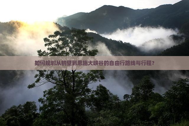 如何规划从鹤壁到恩施大峡谷的自由行路线与行程？