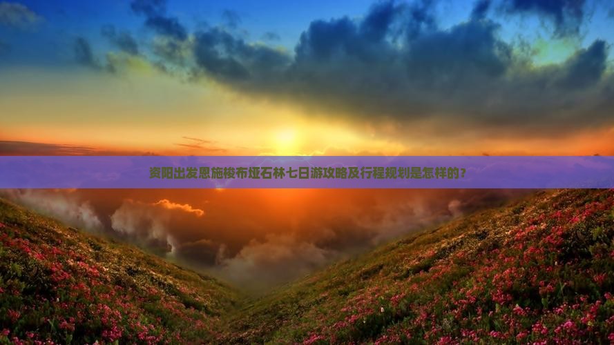 资阳出发恩施梭布垭石林七日游攻略及行程规划是怎样的？