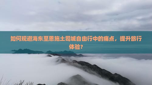 如何规避海东至恩施土司城自由行中的痛点，提升旅行体验？