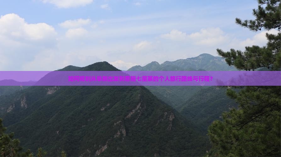 如何规划从阜新出发到恩施七星寨的个人旅行路线与行程？