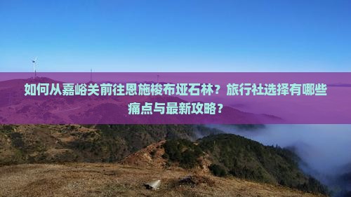 如何从嘉峪关前往恩施梭布垭石林？旅行社选择有哪些痛点与最新攻略？