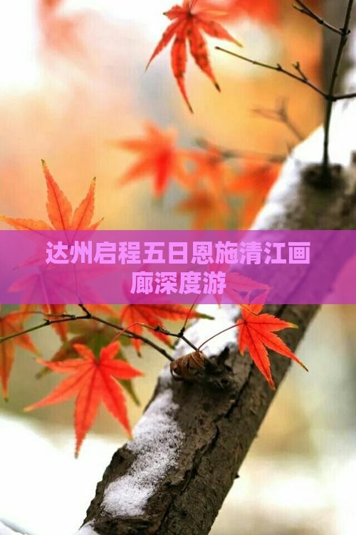 达州启程五日恩施清江画廊深度游