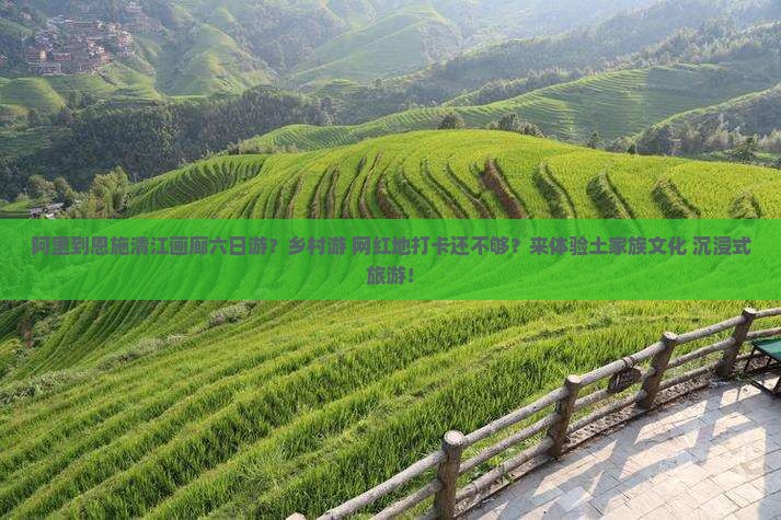 阿里到恩施清江画廊六日游？乡村游+网红地打卡还不够？来体验土家族文化+沉浸式旅游！
