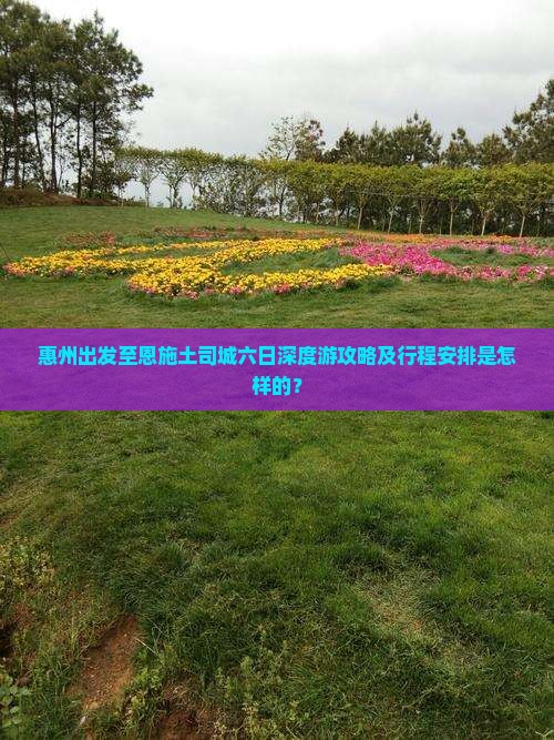 惠州出发至恩施土司城六日深度游攻略及行程安排是怎样的？