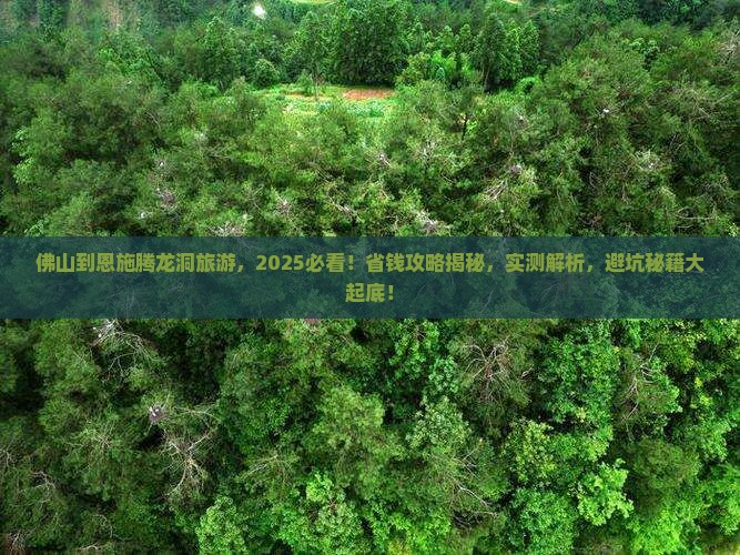 佛山到恩施腾龙洞旅游