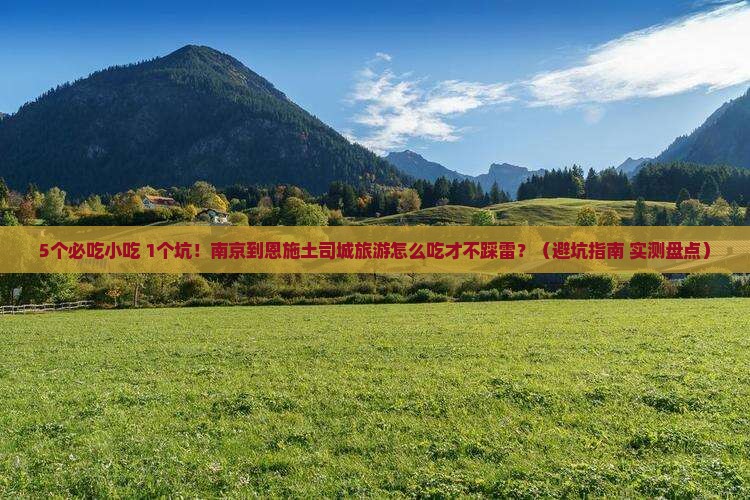 南京到恩施土司城旅游小吃