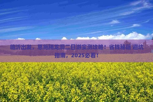 临沂去恩施腾龙洞二日游