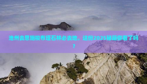 池州去恩施梭布垭石林必去地