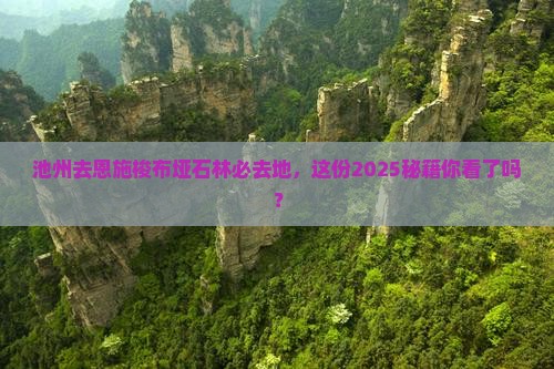 池州去恩施梭布垭石林必去地