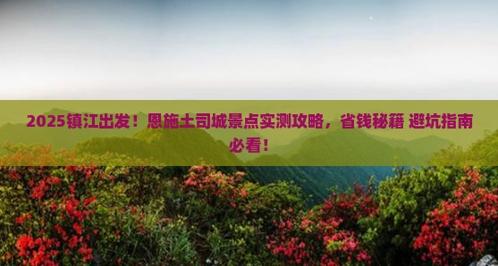 镇江去恩施土司城景点