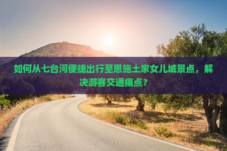 如何从七台河便捷出行至恩施土家女儿城景点，解决游客交通痛点？