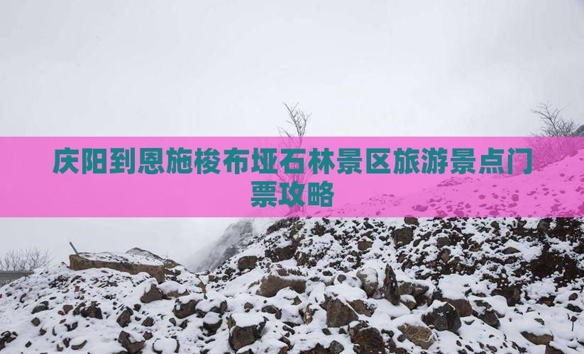 庆阳到恩施梭布垭石林景区旅游景点门票攻略