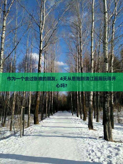作为一个去过张掖的朋友，4天从恩施到清江画廊玩得开心吗？